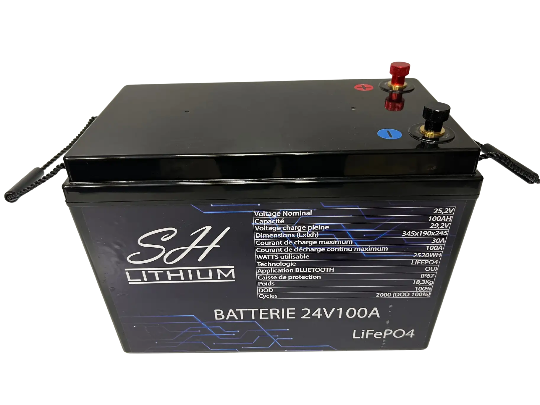 Batterie LiFePO4 et Chargeur 24V (Étanche)
