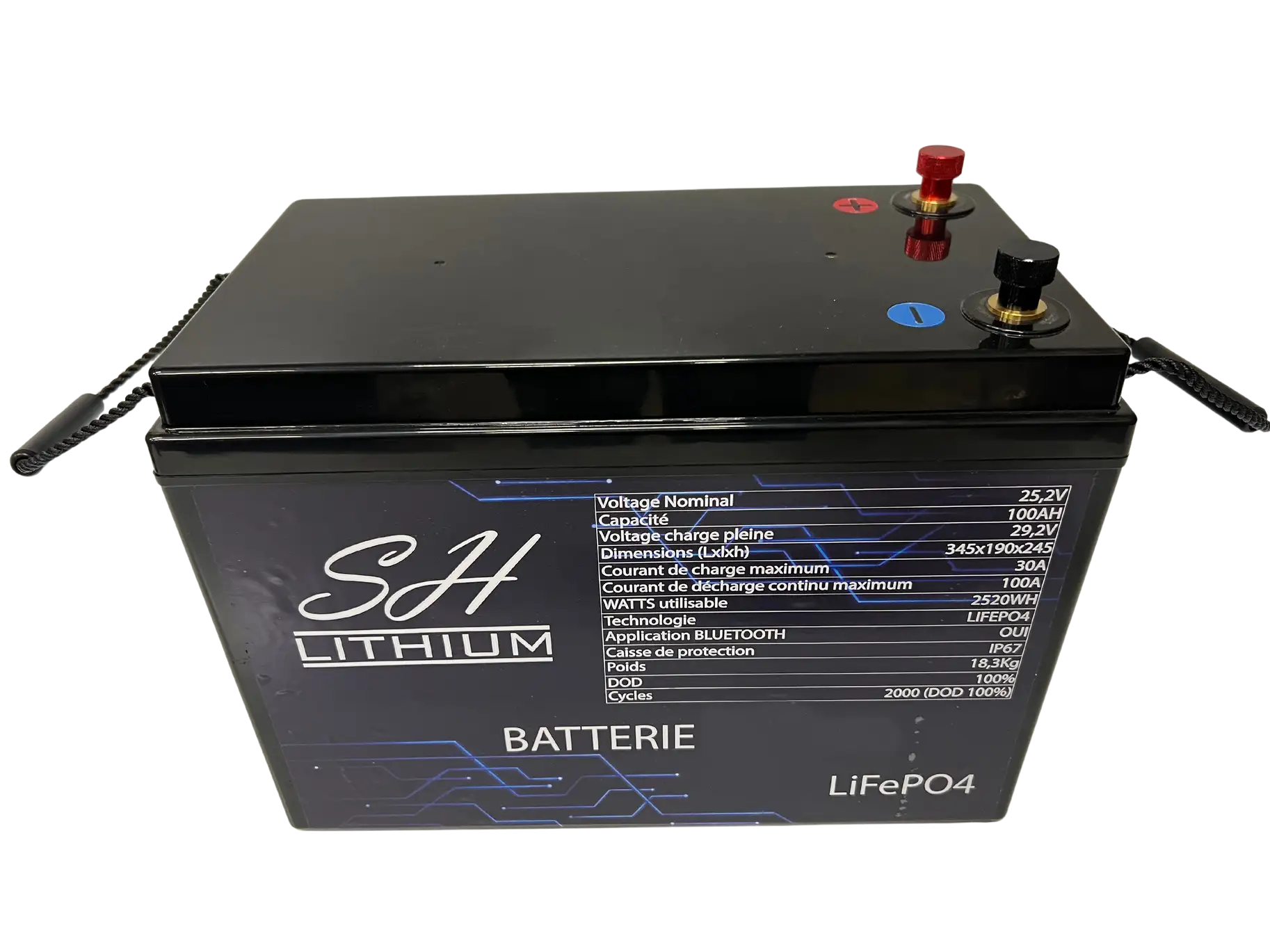 Batterie LiFePO4 et Chargeur 24V (Étanche)